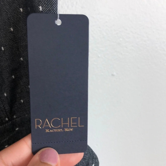 RACHEL Roy New Women’s 0 Print Pockets Button Front Wide Crop Leg Jumpsuit - Picture 10 of 12